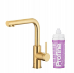 KFA Bateria kuchenna KFA KFA bateria kuchenna z funkcją filtracji wody DUERO PURE BASIC + zestaw filtrujący PROFINE LILAC S, brushed light gold 6623-915-39