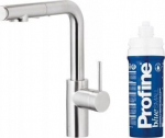 KFA Bateria kuchenna KFA DUERO PURE BASIC PULL-OUT BATERIA KUCHENNA Z FUNKCJĄ FILTRACJI WODY I WYCIĄGANĄ WYLEWKĄ + ZESTAW FILTRUJĄCY PROFINE BLUE S, INOX