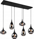 Trio Lampa wisząca Trio Pendant lamp TRIO LUMINA, 6 x E14, max 40W, black, 93.8 x 24.5 x h150 cm
