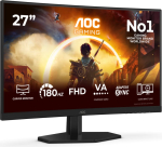 AOC G4 27" IPS FHD 180Hz PC lamekuvar 68,6 cm (27") 1920 x 1080 pikslit Full HD LCD Must, Punane