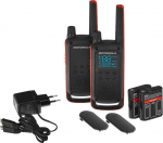 Motorola T82 Twin Pack two-way radio 16 channels Black,Orange