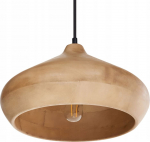 Beliani Lampa wisząca RAWI Drewno mango Jasnobrązowy