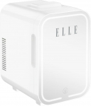 Elle 8L mini fridge with LED make-up mirror, white