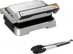 Tefal OptiGrill 2in1 GC773D, contact grill (stainless steel, 2,100 watts, with grill tongs)
