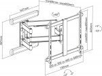 Inline &reg; Premium Aluminium Wall Mount, for Flat TV (37-80''), max. 70kg, white