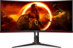 AOC G2 CU34G2XP PC lamekuvar 86,4 cm (34") 3440 x 1440 pikslit UltraWide Quad HD LED Must, Punane