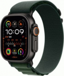 Apple Watch Ultra 2 GPS + Cellular 49mm Titanium Black Case with Dark Green Alpine Loop Large EU MX4T3