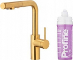 KFA Bateria kuchenna KFA DUERO PURE BASIC PULL-OUT BATERIA KUCHENNA Z FUNKCJĄ FILTRACJI WODY I WYCIĄGANĄ WYLEWKĄ + ZESTAW FILTRUJĄCY PROFINE LILAC S, BRUSHED GOLD