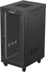 Lanberg Standing 19" 24U Rack Installation Cabinet 600&times;800 Black with Glass Door and LCD (Flat Pack) V2