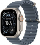 Apple Watch Ultra 3 (2025) GPS + Cellular 5G 49mm Natural Titanium Case with Anchor Blue Ocean Band EU MEWH4