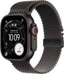 Apple Watch Ultra 3 GPS + Cellular 49mm Black Titanium Case with Black Titanium Milanese Loop - Large