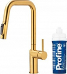KFA Bateria kuchenna KFA DUERO PURE STYLE PULL-OUT BATERIA KUCHENNA Z FUNKCJĄ FILTRACJI WODY I WYCIĄGANĄ WYLEWKĄ + ZESTAW FILTRUJĄCY PROFINE BLUE S, BRUSHED GOLD