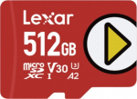 Lexar Karta Lexar PLAY MicroSDXC 512 GB Class 10 UHS-I/U1 A2 V30 (LMSPLAY512G-BNSNG)