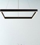 Rabalux Lampa wisząca Rabalux Czarna lampa wisząca Quadro ledowy ring 60W 4000K zwis nad st&oacute;ł
