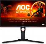 AOC G3 25G3ZM/BK PC lamekuvar 62,2 cm (24.5") 1920 x 1080 pikslit Full HD Must, Punane