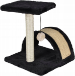 Homea Drapak dla kota z platformą i pomponem, 38 cm, kolor czarny