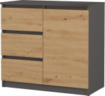 Top E Shop Topeshop 1D3S ANT/ART KPL chest of drawers