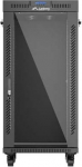 Lanberg Standing 19" 24U Rack Installation Cabinet 600&times;600 Black with Glass Door and LCD (Flat Pack) V2 600x600 FF01-6624-12B