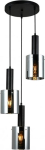 Italux Lampa wisząca Italux Lampa wisząca dymiona do jadalni Italux Sardo PND-5581-3A-BK+SG