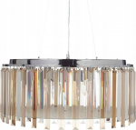 Beliani Lampa wisząca Beliani Żyrandol LAMEIRA Szkło Srebrny