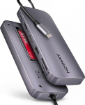 Axagon HMC-6GM2 USB hub 6in1 10Gbps HDMI M.2 NVME PD
