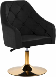 Activeshop 4Rico fotel obrotowy QS-BL14G aksamit czarny