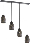 Noname Lampa wisząca lampa wisząca Onyx 150 x 90 cm E27 stal 42W antracyt/złoto