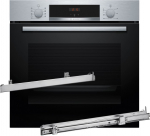 Bosch HBA514BS3 oven + BOSCH HEZ538000 single-level telescopic runners
