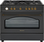 Ravanson Retro KWGE&ndash;90AR gas and electric cooker (black)
