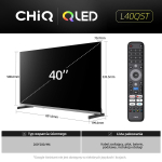 Chiq Telewizor CHiQ L40QST TV 40'', QLED, Full HD, Google TV, Frameless, Dolby Audio, dbx-tv, HDR 10