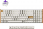 Keychron Klawiatura Keychron K4 HE Wireless (K4H-Q1) - US układ - Hot-Swappable Gateron Magnetic Nebula - Biały (Balta) Magnetinė Belaidė Żądzeń Klaviatūra