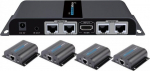 Techly System przekazu sygnału AV Techly Extender Splitter HDMI 1x4 1080p60Hz po Skrętce Cat6 do 40m (IDATA EX-HL41TY)