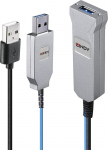 Lindy Kabel USB Lindy USB-A - 2x USB-A 30 m Niebieski (43345)