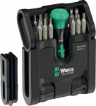 Wera Tool-Check Modular Micro 1, bit set black/green, 21-piece, including Kraftform Micro 4mm hand holder