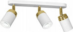 Luminex Lampa sufitowa Luminex Reno 5156 listwa plafon lampa sufitowa spot 3x8W GU10 biały złoty