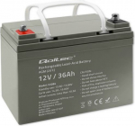 Qoltec AGM battery 12V 36Ah max. 540A