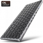 Axagon Klawiatura HMC-KB-CRL USB-C 5Gbps z wieloportowy hub 9in1, SD/microSD, 3x USB-A, HDMI 4K/60Hz, PD 100W, Audio, Cyrillic layout, 60cm USB-C kabel