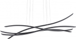 Beliani Lampa wisząca Beliani Lampa wisząca LED 4 punktowa metalowa czarna CALAO