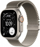 Apple Watch Ultra 3 GPS + Cellular 49mm Natural Titanium Case with Natural Titanium Milanese Loop - Small