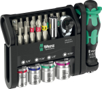 Wera Tool-Check Modular Imperial 1, bit set black/green, 21-piece, inch, including 1/4" bit ratchet