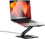 Alogic Elite Aluminum Laptop Stand Wireless Charger Black