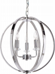 Beliani Lampa wisząca Beliani Żyrandol metalowy 3-punktowy srebrny TENOIRO