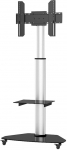 Techly Floor Stand with Shelf Trolley TV LCD/LED/Plasma 37-70" Silver