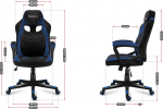 Huzaro FORCE 2.5 BLUE MESH Gaming armchair Mesh seat Black, Blue