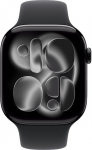 Noname Apple Watch Series 11&nbsp;GPS&nbsp;46mm&nbsp;Jet Black Aluminium Case with Black Sport Band - S/M - MEUW4ET/A