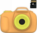 4Cv Mobile myFirst Camera 3 - aparat cyfrowy dla dzieci z gumowym etui ochronnym, ekranem 2'' IPS, rozdzielczości 16MP i dwoma obiektywami (yellow)