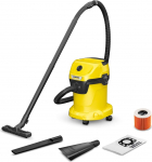 Karcher Universal hoover KARCHER WD 3 V-17/4/35 + nozzles 17 l 1000 W (1.628-124.0) Black, Yellow
