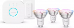 Philips Hue White and color ambiance Podstawowy zestaw startowy: 3 inteligentne żar&oacute;wki GU10 (345 lm) + regulator przyciemniania