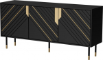 Cama Meble Cama 3D MOUNTAIN chest of drawers 154x40x72 black + gold