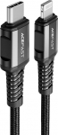 Acefast Kabel USB Acefast USB-C - Lightning 1.2 m Czarny (6974316280484)